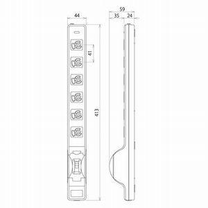 明工社 15A 安全ブレーカ付OA抜け止め接地タップ 6コ口 VCTFコード1m