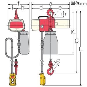 マキタ チェーンホイスト AC100V式 定格荷重100kg フック・取付