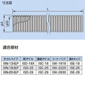 因幡電工 テクトパイプ 収縮保護管 給水用 ブルー 適合内管呼び径:20 IXN-20-B｜dendenichiba｜02