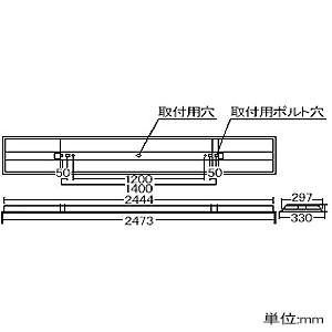 遠藤照明 LEDベースライト 110W 埋込型 下面開放形 一般 10000lm FLR110W×2灯器具相当 ナチュラルホワイト色 非調光  ERK9826W+RAD-562W