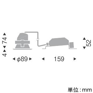 遠藤照明 LEDベースダウンライト 一般型 高気密SB形 埋込穴φ75mm 広角配光 調光調色 昼光色〜電球色 鏡面コーン・白枠 EFD8956Wの画像