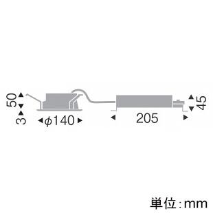 遠藤照明 LEDベースダウンライト 浅型 屋内・軒下兼用 高気密SB形 埋込穴φ125mm 拡散配光 非調光 電球色(2700K) 黒 ERD9361B｜dendenichiba｜02