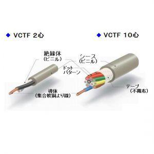 伸興電線 ビニルキャブタイヤ丸形コード 0.5mm2 2心 100m巻 灰色 VCTF0.5SQ×2C×100m｜dendenichiba｜02