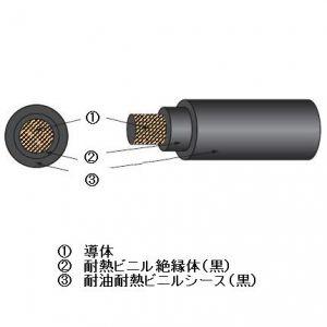 テイコク 600V 超柔軟ケーブル 機器内配線及び電源用 60mm2 100m巻 黒 