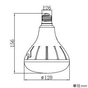 ニッケンハードウエア LED電球 ViewLamp バラストレス水銀ランプ160W形 横型看板用 広角120° 昼光色 E26口金 ブラック VLE26WD-C/BK_1