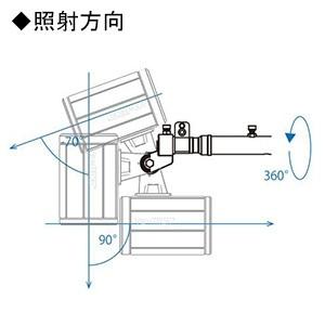 ニッケンハードウエア　一体型LEDアームスポット　ViewTron　昼光色　ブラック　Lアームセット　BK　配光角120°　バラストレス水銀160W　VT20-120C-L