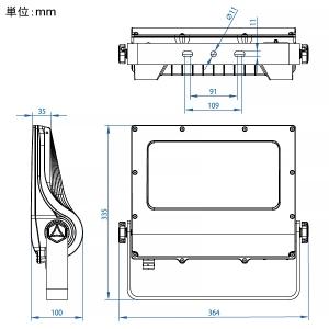 ニッケンハードウェア　LED投光器　《ViewFlood》　防雨型　VF120NR-B　狭角30°　電球色　大型看板用　27