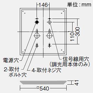 DAIKO LEDスクエアベースライト 3灯タイプ 下面開放 □450タイプ 7500lmクラス 非調光 白色 LZB-92689XW+LZA-92703N*3の画像