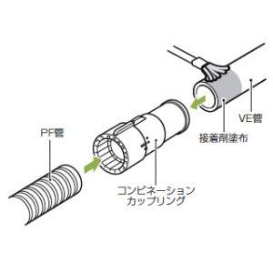 未来工業 コンビネーションカップリング PF管16mm⇔VE管16mm接続用 Gタイプ ベージュ MFSVE-16G｜dendenichiba｜02