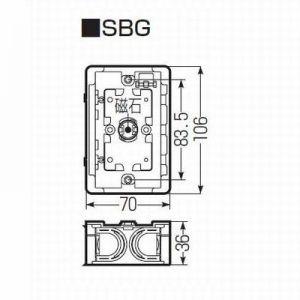 未来工業 小判スライドボックス センター磁石付 1ヶ用 SBG 未来工業 小判スライドボックス センター磁石付 1ヶ用 SBG