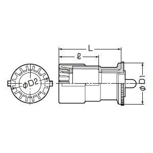 未来工業 盤用コネクタ PF管φ16用 ベージュ MFSK-16BG｜dendenichiba｜03