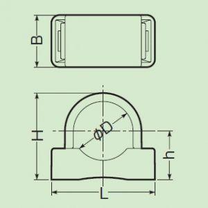 未来工業 PF・VE兼用台付サドル 適合管:PF管・VE42 ベージュ SPF
