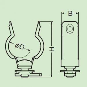 未来工業 クリップ ビス止めタイプ ステンレス仕様 適合管:厚鋼