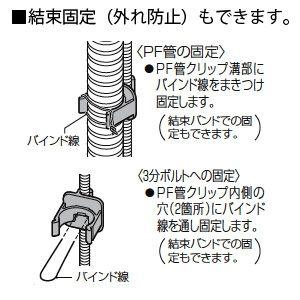 未来工業 PF管クリップ 縦型 エコノミー 3分ボルト用 適合管:PF 未来工業 PF管クリップ 縦型 エコノミー 3分ボルト用 適合管:PF