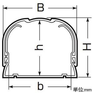 未来工業 エアコン配管用ダクト ≪スッキリライン≫ 短尺タイプ 70型 長さ1m ストッパー付 ホワイトブラウン GK-70WBS｜dendenichiba｜03