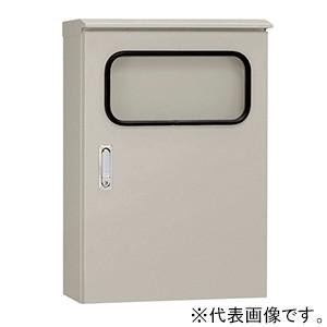 日東工業　窓付屋外用制御盤キャビネット　屋根付　ORM25-76A　防塵・防水形　横700×縦600×深250mm　片扉　鉄製基板付