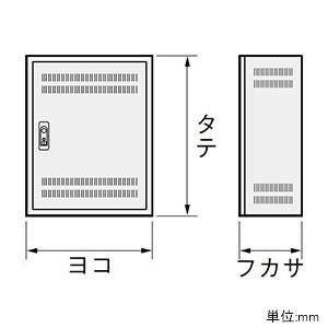 日東工業　熱機器収納キャビネット　片扉　横600×縦800×深120mm　B12-68L　木製基板付