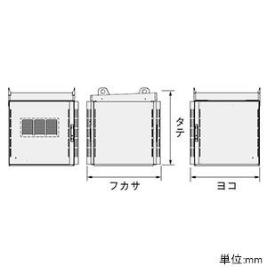 日東工業　屋外用熱対策通信キャビネット　冷キャビ　電子クーラ仕様　19U　19インチヨコ置タイプ　搭載可能熱量295W　ポール用　RCP60-610Y-P15N