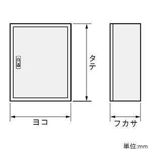 日東工業　ステンレス盤用キャビネット　片扉　木製基板付　横300×縦400×深120mm　STB12-34N