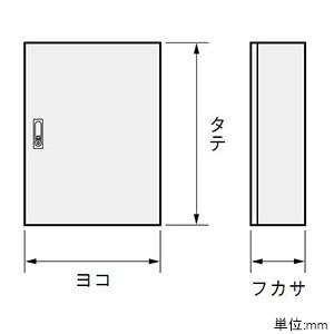 日東工業　ステンレス制御盤キャビネット　塗装なしタイプ　片扉　横300×縦400×深120mm　SR12-34N　鉄製基板付