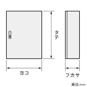 日東工業 法人様限定 ステンレス制御盤キャビネット 塗装なしタイプ 片