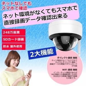 新品 防犯カメラ 248万画素 光学4倍ズーム PTZ ADS-WF200同等 ワイヤレス 安達商事 SDカード録画防犯カメラ 248万画素 ドーム型
