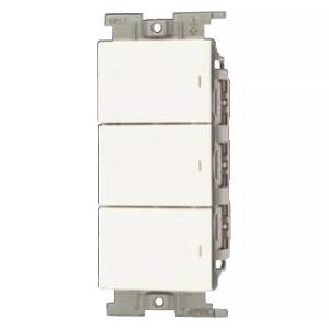 神保電器 片切スイッチセット 1連3個用 15A 300V NWS03001PW : 電材堂 