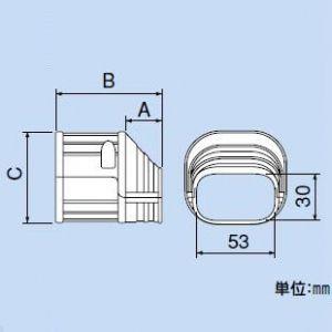 因幡電工 スリムダクトSD 端末カバー 機器接続部用 100タイプ グレー 