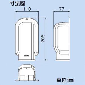因幡電工 スリムダクト ウォールコーナー アイボリー 後付用 壁面