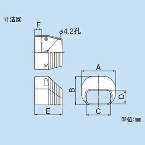 因幡電工 スリムダクトLD 端末カバー 機器接続部用 70タイプ アイボリー LDEN-70-I｜dendenichiba｜03