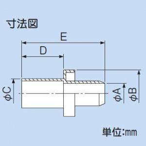因幡電工 本体カフスφ20 (DSH-20N用パーツ) VP管継手用 DSH-20NC