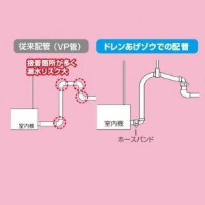 因幡電工 継手付断熱ドレンホース エルボ×ストレート ホース長700mm