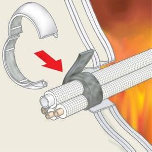 因幡電工 耐火キャップNX 適合貫通穴呼び径100(穴径φ110)以下 空調配管