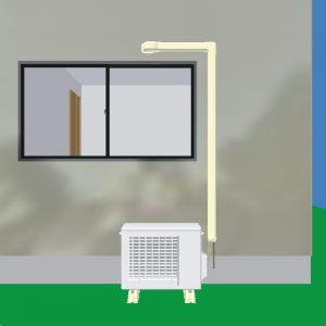 関東器材 ケース販売 10本セット 配管化粧カバー 直管2m 77タイプ