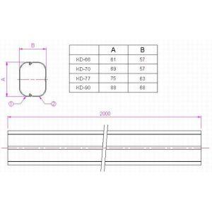 関東器材 ケース販売 10本セット 配管化粧カバー 直管2m 90タイプ