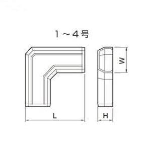 マサル工業 ケース販売 50個セット マガリ 2号 ホワイト ニュー・エフモール 付属品 SFMM22_set｜dendenichiba｜03