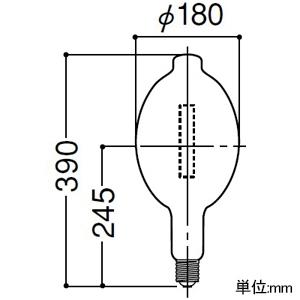 岩崎電気 メタルハライドランプ ≪アイマルチメタルランプ≫ 1500W Bタイプ 蛍光形 BH形 白色 E39口金 MF1500B/BH｜dendenichiba｜02