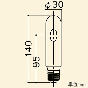 岩崎電気 セラミックメタルハライドランプ ≪セラルクス≫ 150W 電子安定器専用 メンテナンス専用 透明形 昼白色 E26口金 MT150CE-N/Sの画像