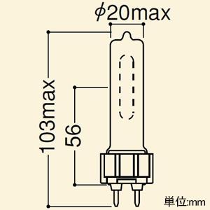 岩崎電気 セラミックメタルハライドランプ ≪セラルクスT≫ 70W 電子安定器専用 メンテナンス専用 透明形 暖白色 G12口金 MT70CEH-L/G12｜dendenichiba｜02