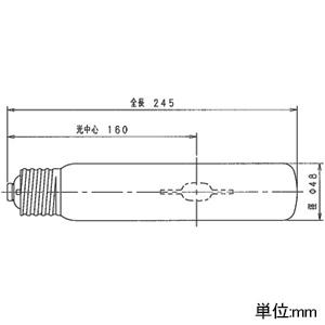 岩崎電気 セラミックメタルハライドランプ 電柱共架用 水平点灯形 110W 透明形 E39口金 MT110CLSH-WW/BH-DKの画像