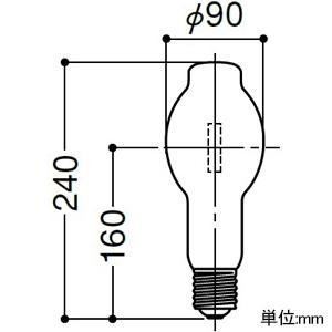 岩崎電気 セラミックメタルハライドランプ ≪FECセラルクスエースPRO2≫ 垂直点灯形 110W BUD形 拡散形 白色 E39口金 M110FCLSP2-W/BUDの画像