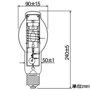 パナソニック セラメタH 片口金 E形 230形 拡散形 色温度4000K E39口金 MF250CL/BU/230/N|dendenichiba|02