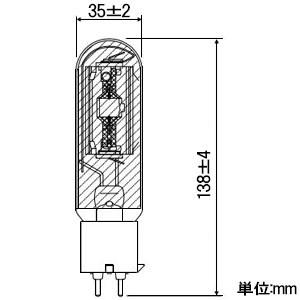 パナソニック スカイビーム 片口金 PG形 100形 拡散形 色温度3100K PG12-2口金 MT100FE-LW-PG/N｜dendenichiba｜02