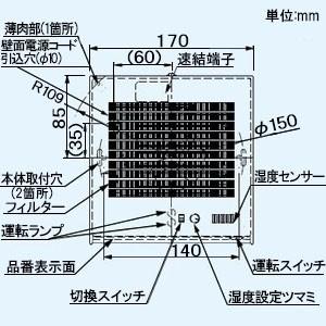 Panasonic（パナソニック） パイプファン 排気 角形フィルタールーバー