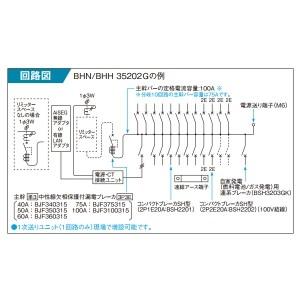 HEMS対応住宅分電盤 LAN通信型 家庭用燃料電池/ガス発電・給湯暖冷房システム対応 リミッタースペース付 主幹容量40A 【棚】 BHH34202G