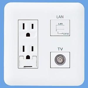 パナソニック コスモシリーズワイド21 埋込マルチメディアコンセント アースターミナル付接地ダブルコンセント Tv 高シールド Lan Cat5e対応 Wtf34373w 4549077971838 電材堂ヤフー店 通販 Yahoo ショッピング