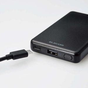 ELECOM 5000mAh C+A 12W モバイルバッテリー DE-C26-5000BK｜dendenichiba｜03