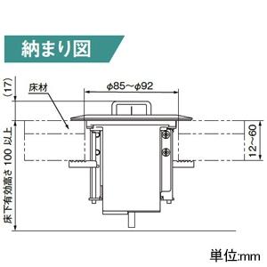 パナソニック 住宅用フロアコンラウンド 二重床用 電話・情報用 弱電用