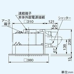 Panasonic（パナソニック） 天井埋込形換気扇 ルーバーセットタイプ 低