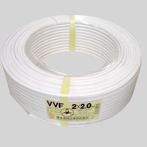 富士電線 VVFケーブル白 VVF2.0*2C*100Mシロ :4560273650181:電材堂ヤフー店 - 通販 - Yahoo!ショッピング